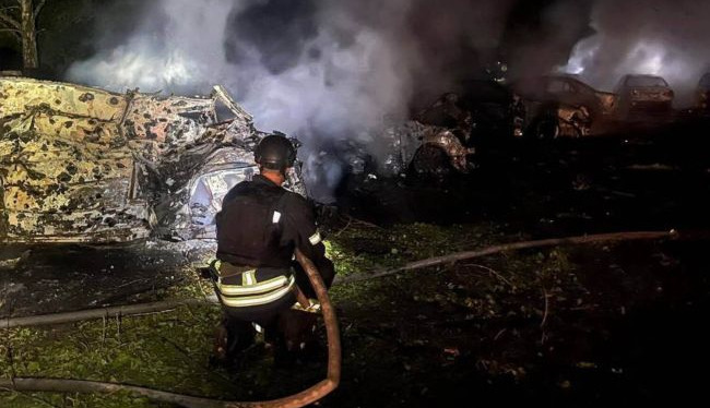 Overnight attack sparks fires, damages Kyiv boarding school