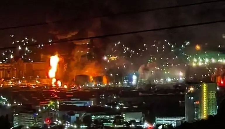 Drone attack sparks fires in Novorossiysk