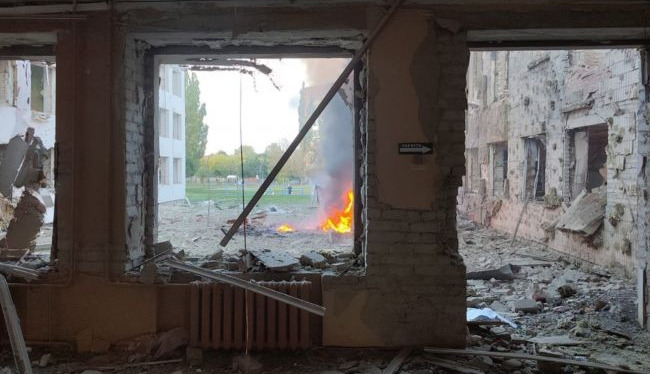 Russian guided bombs strike Sumy school, killing two and injuring six