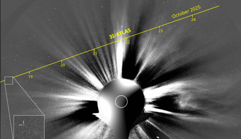 Astronomers have reported that the comet 3I/ATLAS is covered by a dense layer of radiation