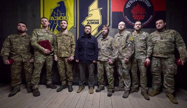 Zelensky meets Azov fighters defending the Dobropillia sector, discusses weapons and brigade needs