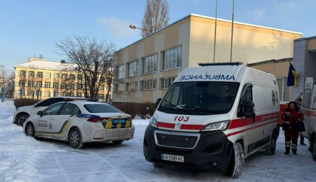 A student attacked a teacher and a classmate with a knife at a Kyiv school