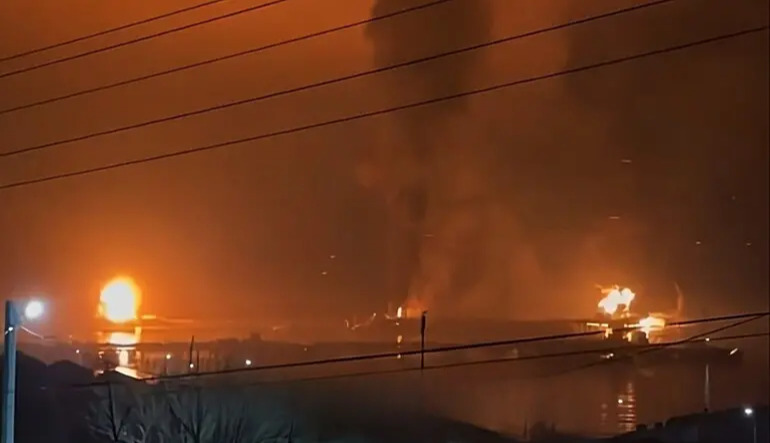 Export paralysis: a strike on Sheskharis oil terminal has reportedly blocked Russia’s main oil gateway on the Black Sea