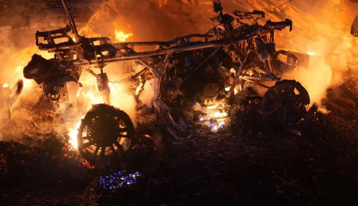 Three injured in Cherkasy after drone attack, cars burning in Zaporizhzhia