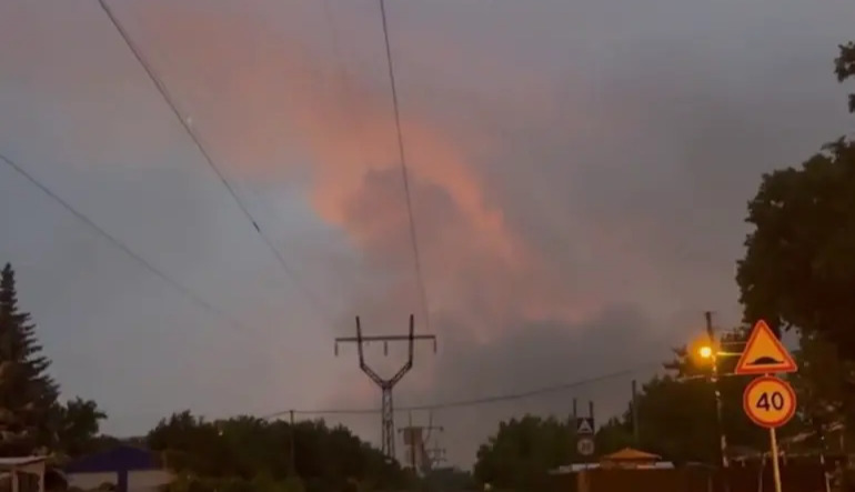 Drone strike sparks fire at Russia’s Azot chemical plant
